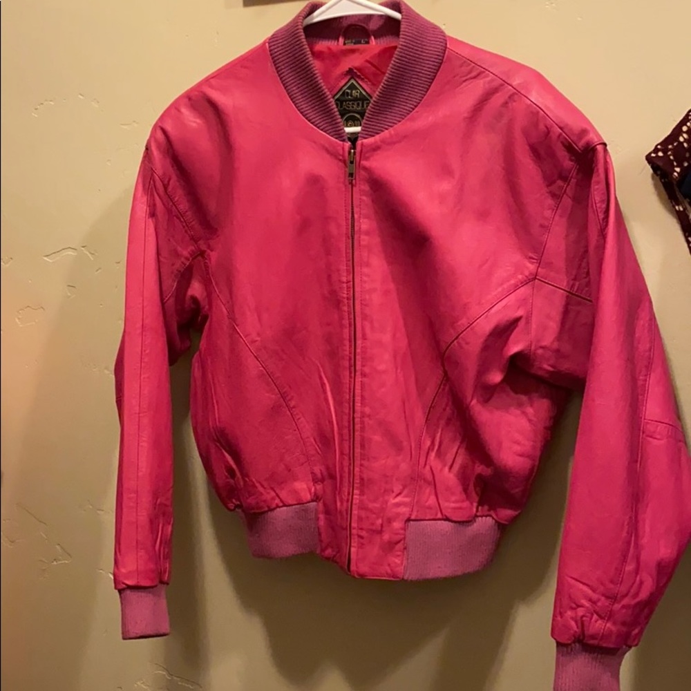 Pink Leather Jacket